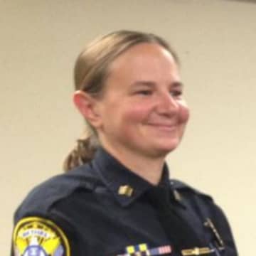Heather Burnes was promoted to sergeant by the Bethel Police Department this fall. 