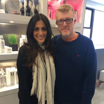 New Rochelle residents Marianne and Bruce Hammer, owners of Blo Blow-Dry Bar in Greenwich.