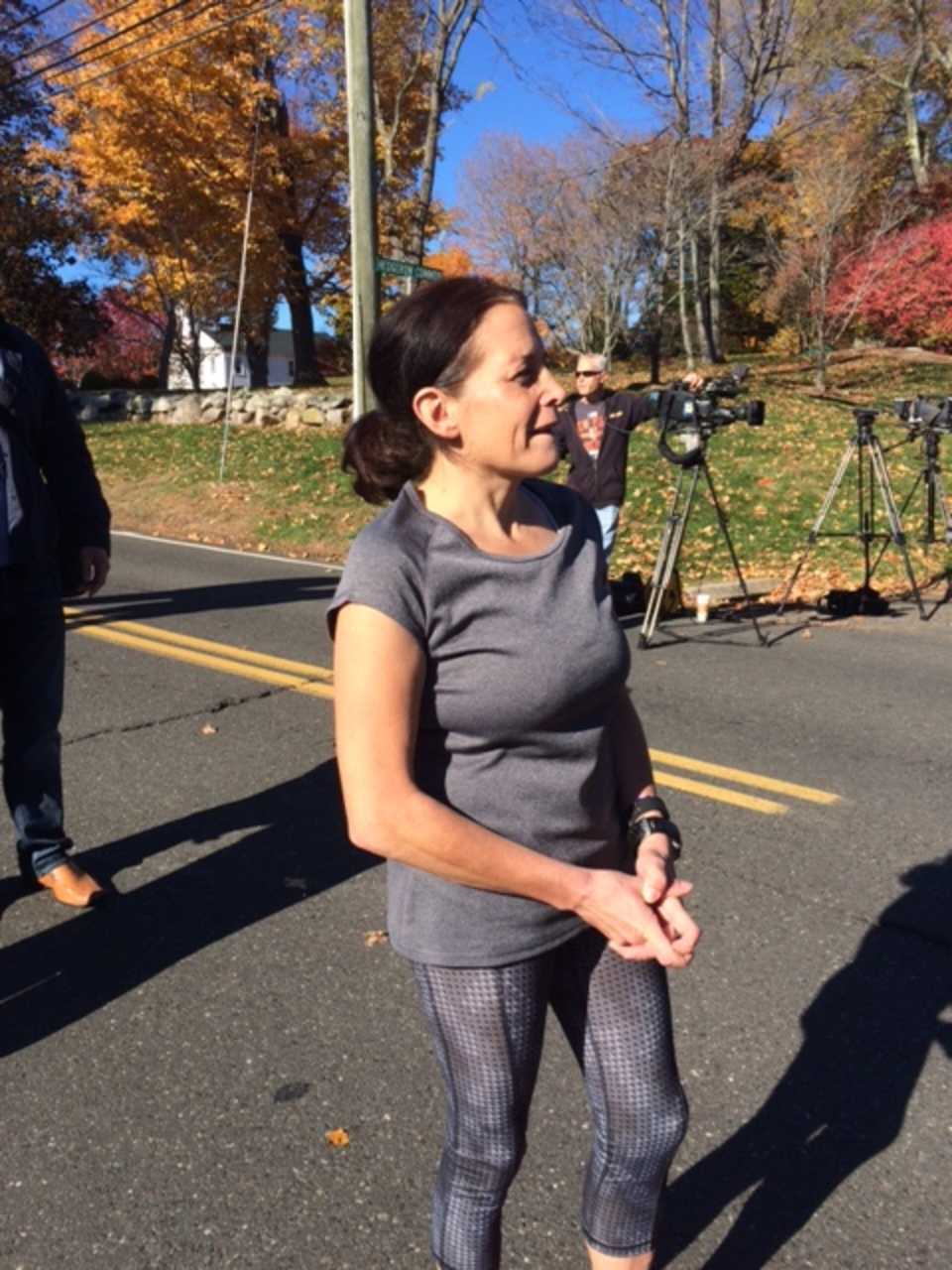 Diane Hays was jogging when she encountered Norfield Road, which was blocked off due to the discovery of possible human remains.