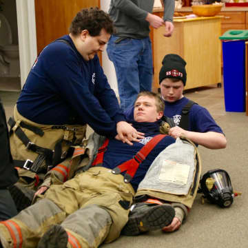 South Salem firefighters and the Lewisboro Volunteer Ambulance Corps teamed up for a CPR drill.
