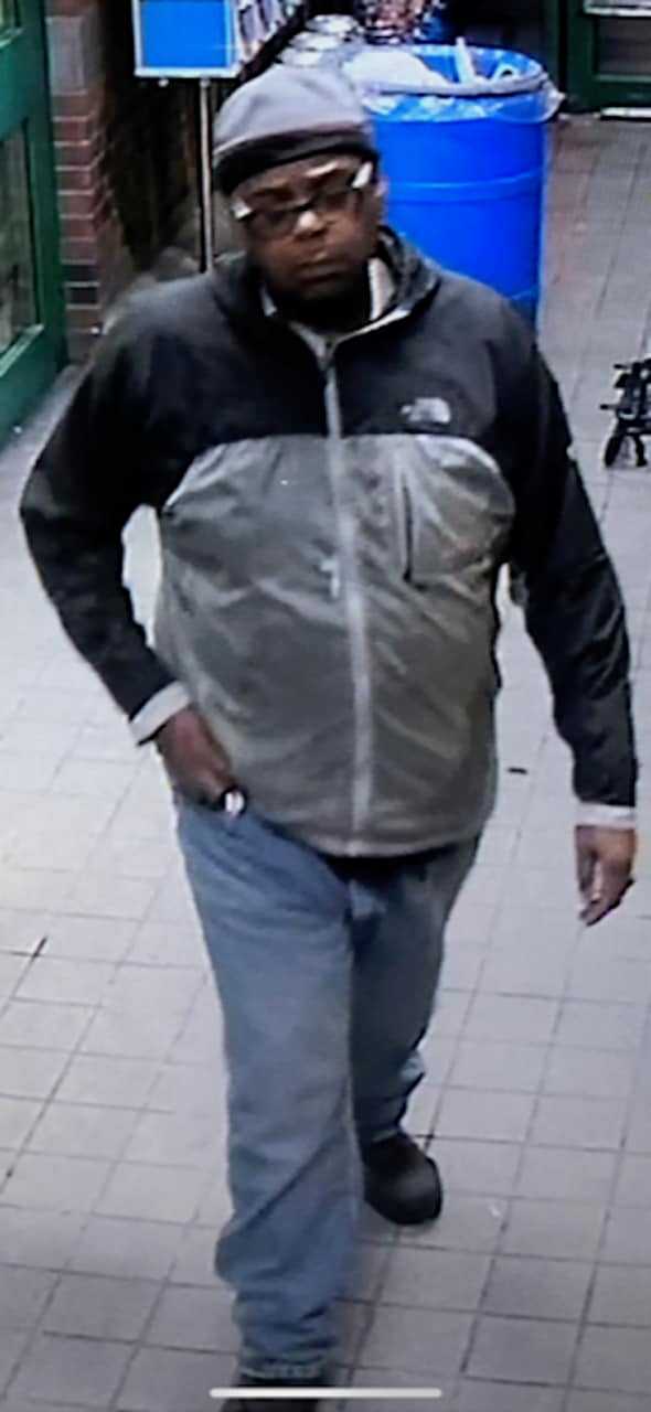 Shelton police are looking for this man in connection with a car break-in.