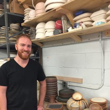 Sleepy Hollow resident Connor McGinn works out of the Clay Art Center in Port Chester.