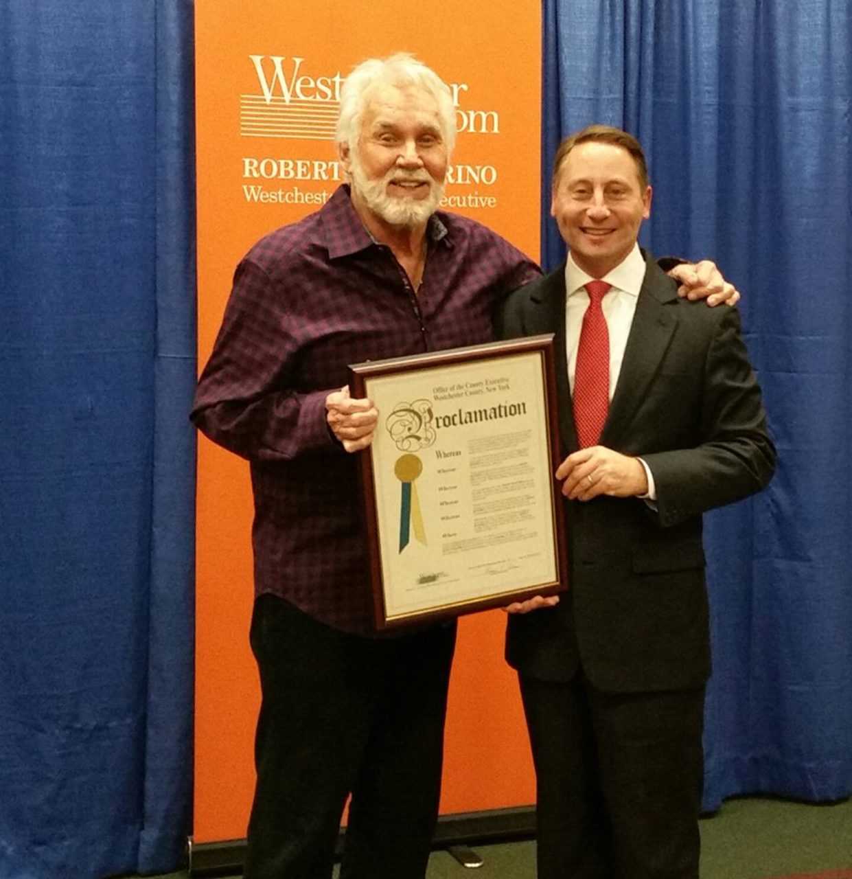 County Excutive Rob Astorino and country superstar Kenny Rogers.