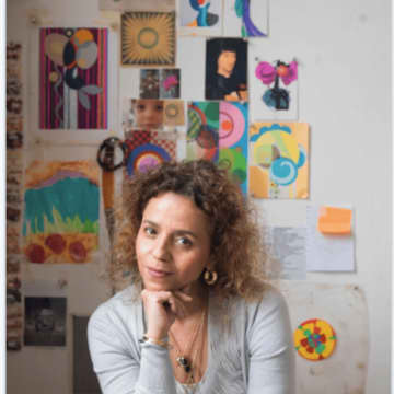 Beatriz Milhazes at her studio in Rio de Janeiro