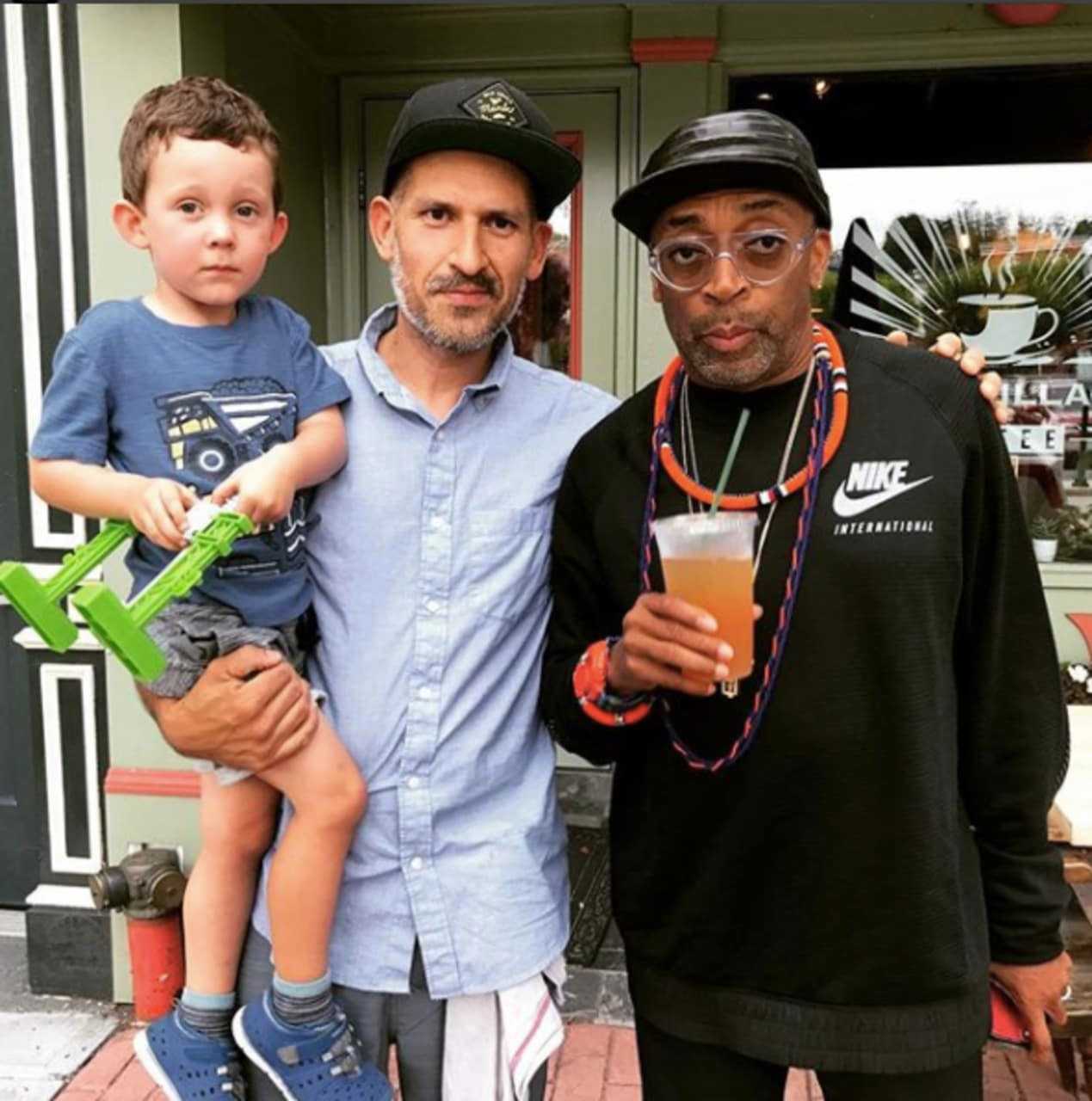 Spike Lee at First Village Coffee in Ossining.