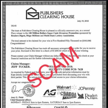 A look at the scam letter.