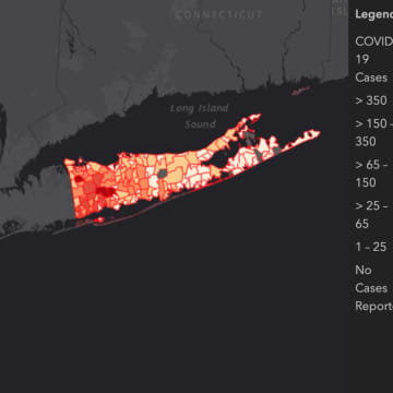 The Suffolk County COVID-19 interactive map.