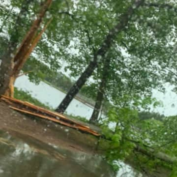 Numerous reports of flooding, crashes and trees down throughout parts of Central Jersey on Wednesday afternoon.