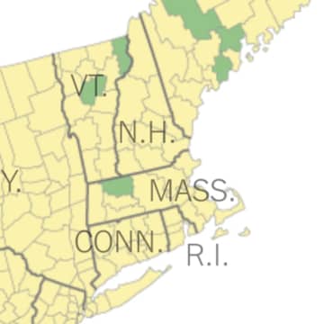 COVID-19 NYT map on where schools meet the CDC guidelines to reopen full in-person school
