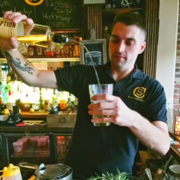 Jason Buckley, head bartender at Cedar Street Grill in Dobbs Ferry.