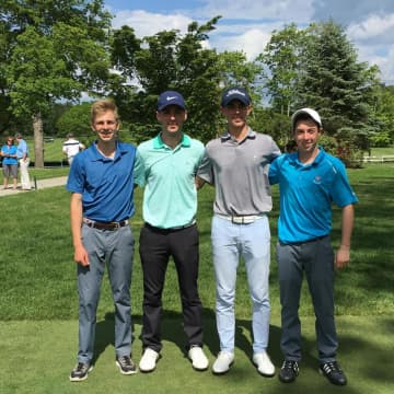 These Mamaroneck High School golfers will compere for conference championships Thursday.