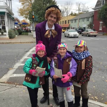 Willy Wonka visits with young fans at last year's Red Hook and The Chocolate Festival event.