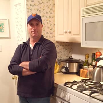 Jon Neschis in his Norwalk, Conn. kitchen.