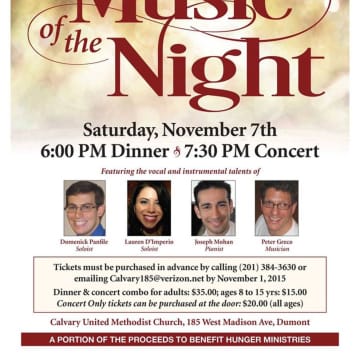 Calvary United Methodist Church presents a Music of the Night concert on Nov. 7