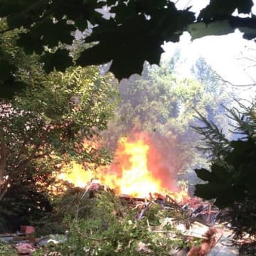 A North Stamford house is in ruins after an apparent explosion.