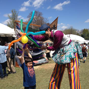 Stilt walkers are among some of the forms of entertainment that will be held at Crafts at Lyndhurst. 