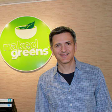 Victor Melendez, owner of Naked Greens, will open his second location Saturday on Route 7 in Wilton. 