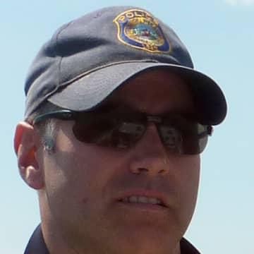 Westport Police Officer Robert Myer, pictured while on patrol with the Marine Division in 2011