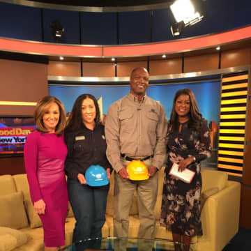 Peekskill resident Shakira Wilson (second from the left) recently appeared on Fox 5 TV “Good Day NY” describing her duties along with O&R’s Orville Cocking, who just returned from duty in Puerto Rico.