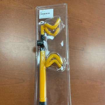 The locking device is given away by the Bridgeport Police Department.
