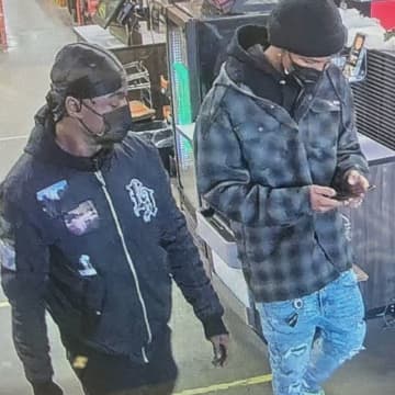 Suffolk County Crime Stoppers, Quogue Village Police Department detectives and Sag Harbor Village Police Department investigators are seeking the public’s help to identify and locate the people who used stolen credit cards in Suffolk County this mont
