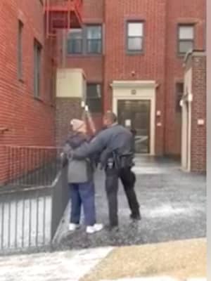 White Plains Officer Comes To Aid Of Citizen In Need Amid Storm