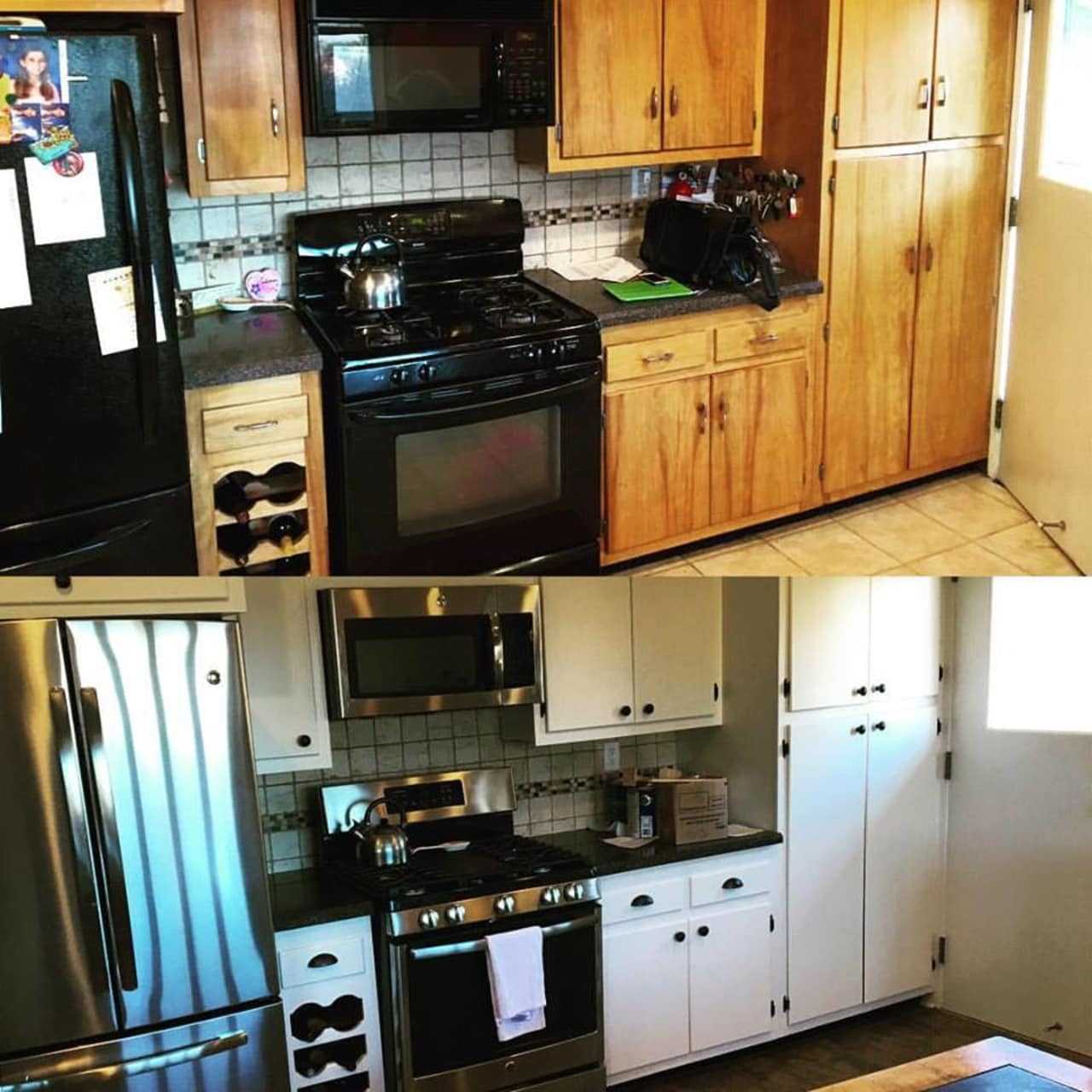 Kitchen before and after by DHI.