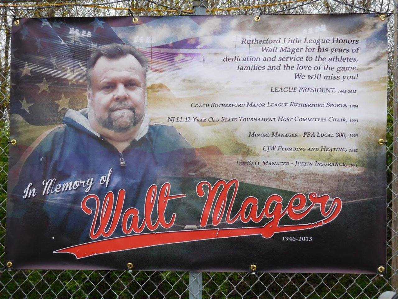 The Little League clubhouse was dedicated to former president Walt Mager