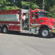 A firetruck shines in Saturday's Memorial Day parade in Redding.