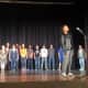 Port Chester High School students rehearsed for their April performances of Pippin last month with Grammy-nominated singer Seth Glier.