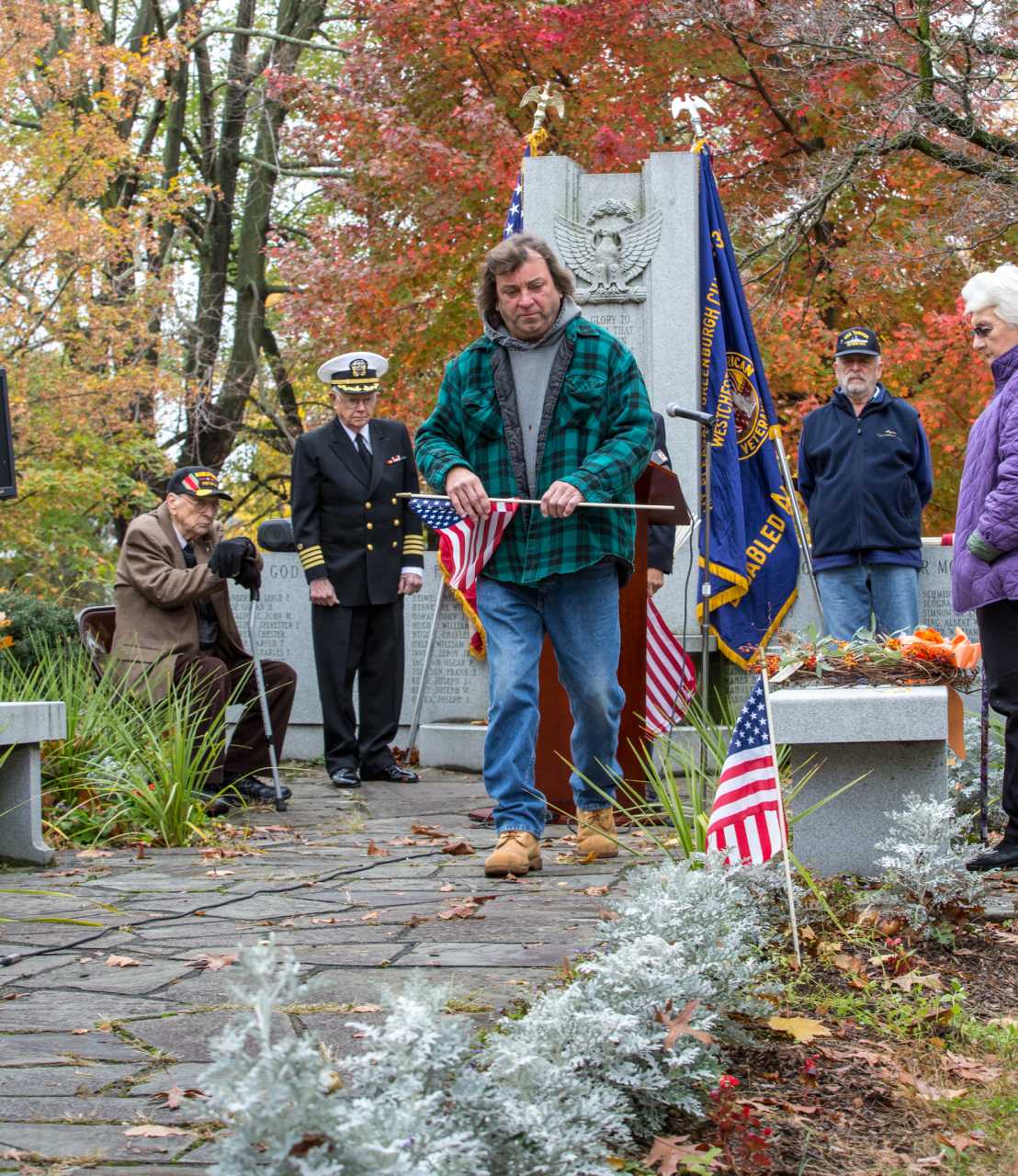 Tarrytown held its annual Veterans Day service Wednesday morning at Patriots Park. 
