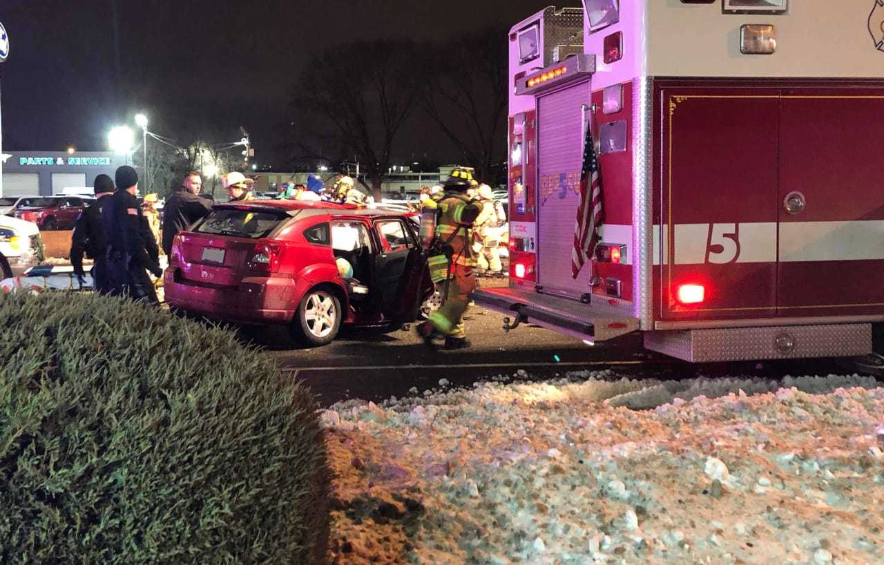 A 65-year-old driver remained in critical condition Tuesday.