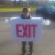 An exit sign (amazing).
