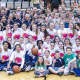 Saddle River Day School and other New Jersey students play basketball to benefit Newtown Connecticut School District. 