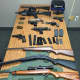 Guns and ammo seized by Northvale police.