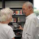 Robert Rogers checks out audio books with his sister, Helen Boyd