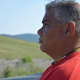 Ramapough Turtle Clan Chief Vincent Mann looking out at the Ramapo Mountains in Ramapo, New York.