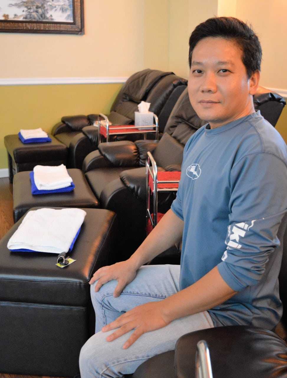 Ming Lu at his new Xing Yao Foot Spa in Paramus.
