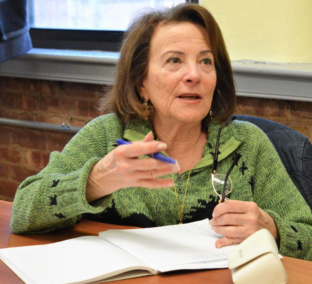Mary Infuso of Northvale asks a question in "Chinese for Adult Beginners" at the local library.