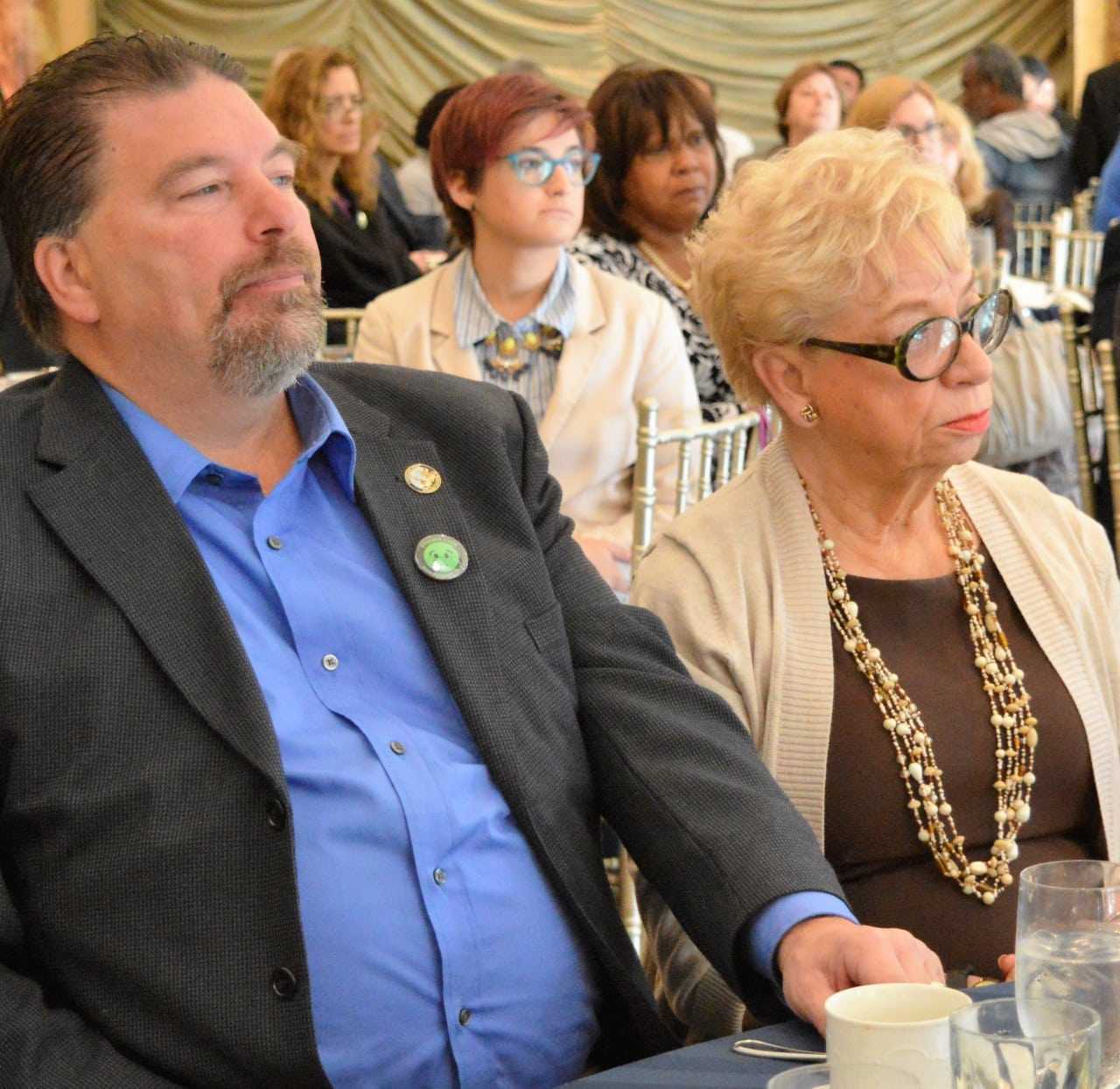 Bergen County Freeholders Thomas Sullivan and Joan Voss.