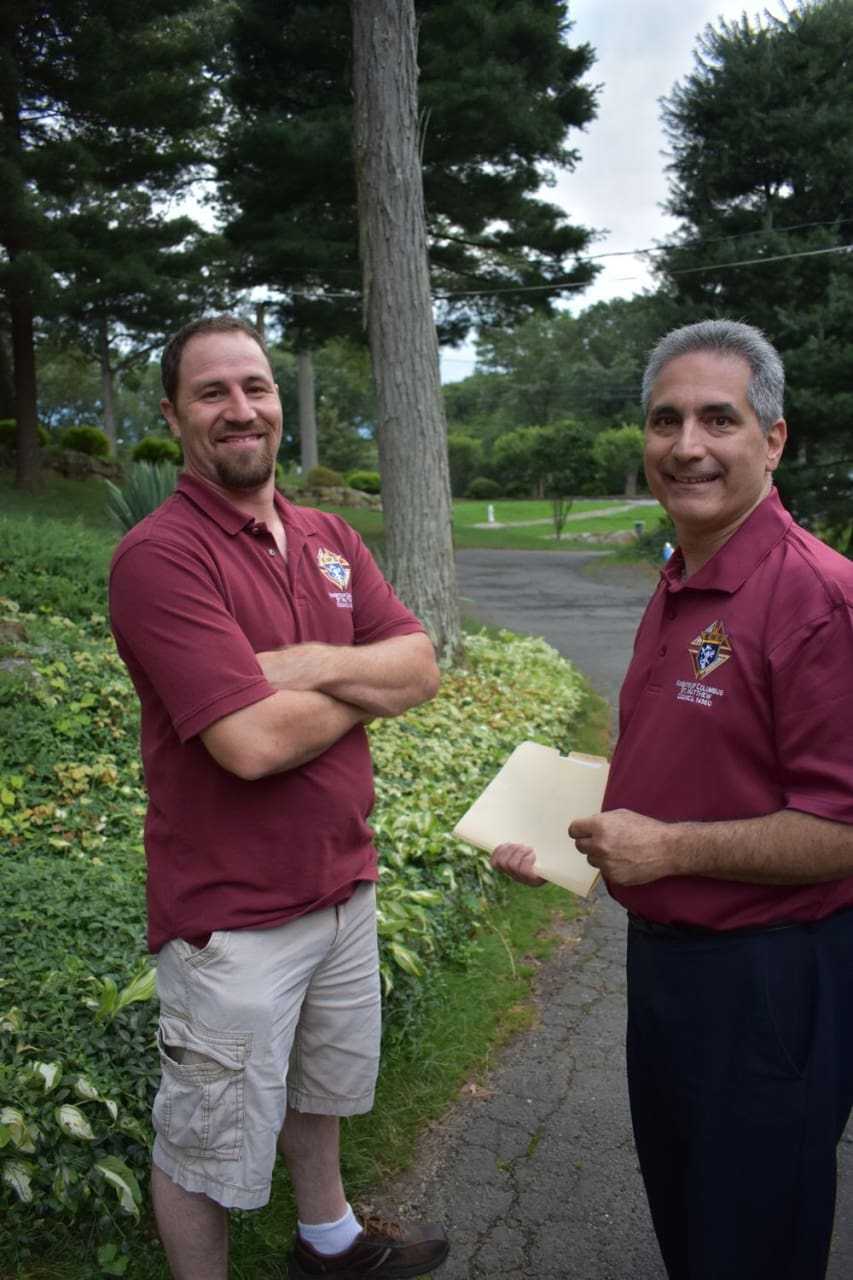 Council members AJ Cossuto and Past Grand Knight Mike Colaluca (2010-2013)