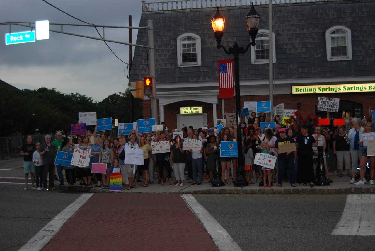 Participants gathered in Glen Rock.