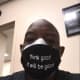 Bergen County Sheriff, Anthony Cureton, with the "Think good it will be good" face mask.