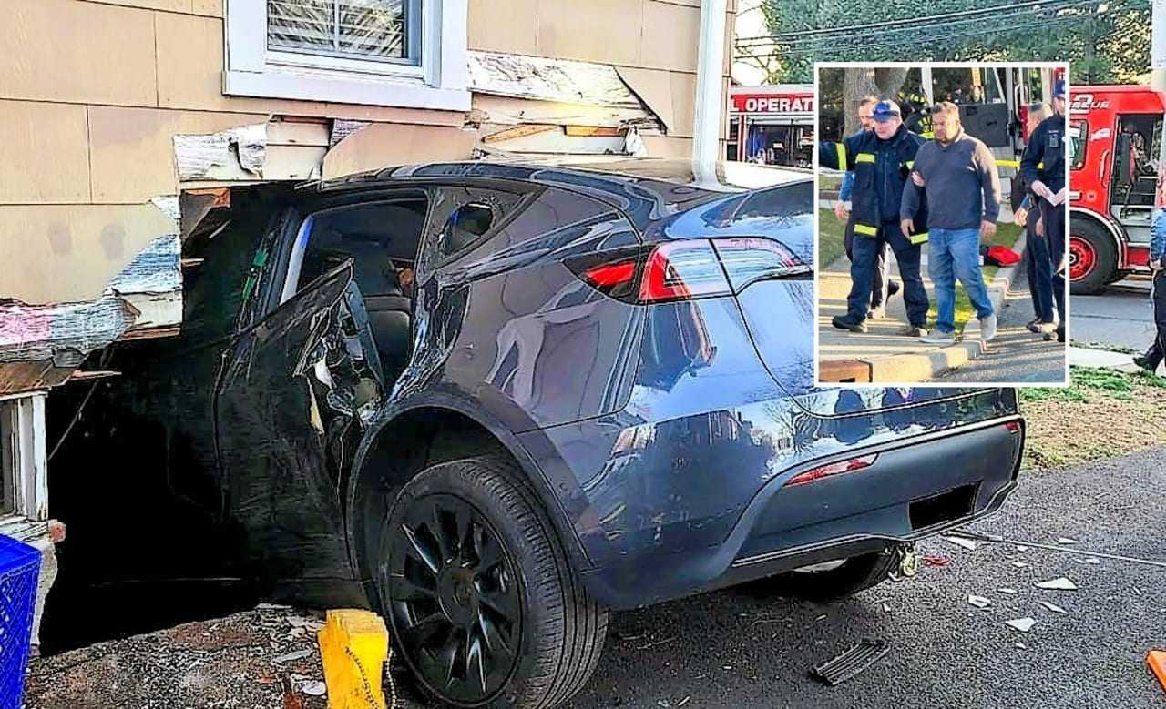 BAM! Drunk-Driven Tesla Plows Halfway Into New Milford Basement (w/PHOTOS)