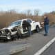 A man was arrested after causing a crash on I-84.