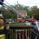 Stamford fire officials said nobody was injured in the fire, which started on a porch and spread to apartments.