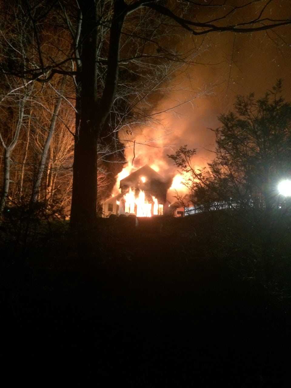 The home was completely destroyed in the fire on Shadow Lane Thursday.