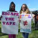 Students gathered at Westchester Medical Center to promote a "vape-free" environment.