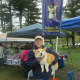 Jonathan Hallet with his dog at the SPCA Walkathon in Yorktown