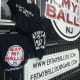 The merchandise is proving very popular at the Eat My Balls food truck.